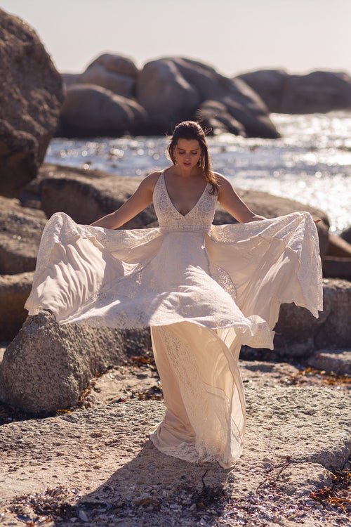 Molteno Couture wedding dress Cape Town bridal gown boho