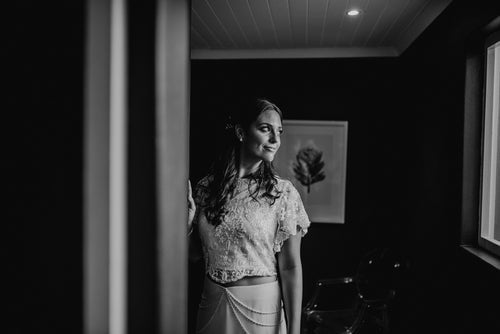 Molteno Couture designer bridal cape town bride wedding 2 piece black and white photography