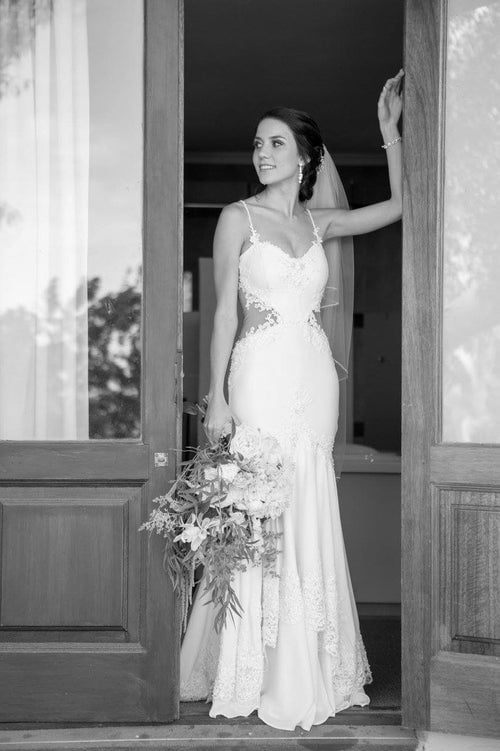 Molteno Couture designer bridal cape town bride wedding black and white photography
