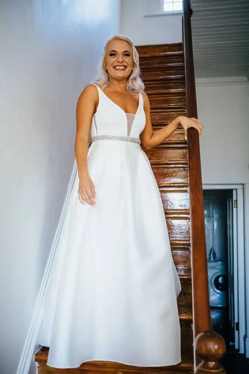 Molteno Couture designer bridal cape town bride wedding smiling pose