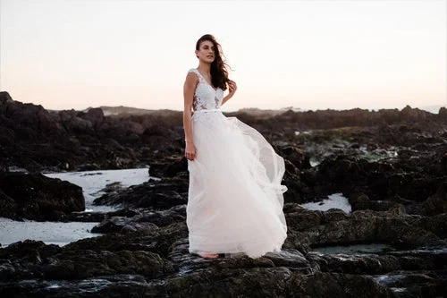 Molteno Couture designer bridal cape town bride wedding chiffon outdoor