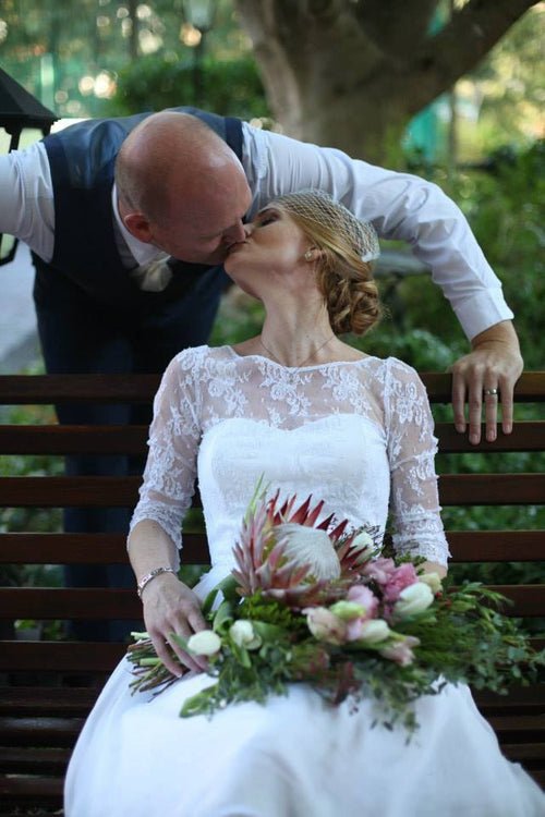 Molteno Couture designer bridal cape town bride wedding couple flower bouqet