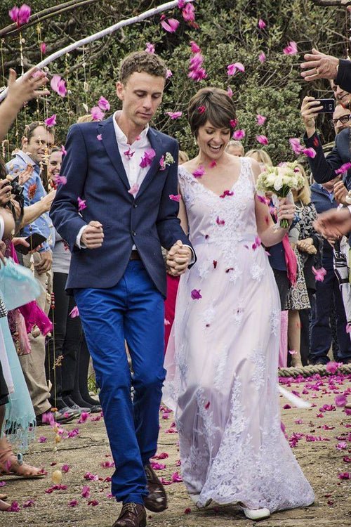 Molteno Couture designer bridal cape town bride flower toss wedding couple