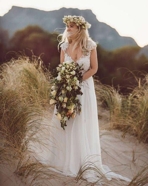 Molteno Couture designer bridal cape town bride outdoor flower crown beach wedding