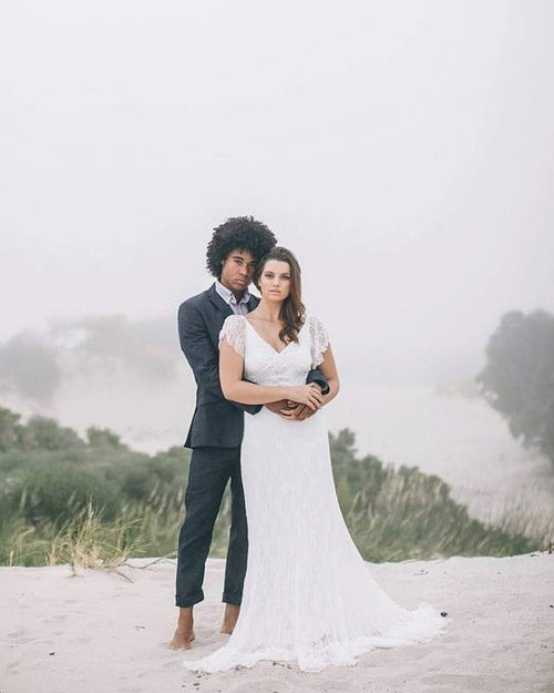 Molteno Couture designer bridal cape town boho bohemian beach wedding dress outdoor