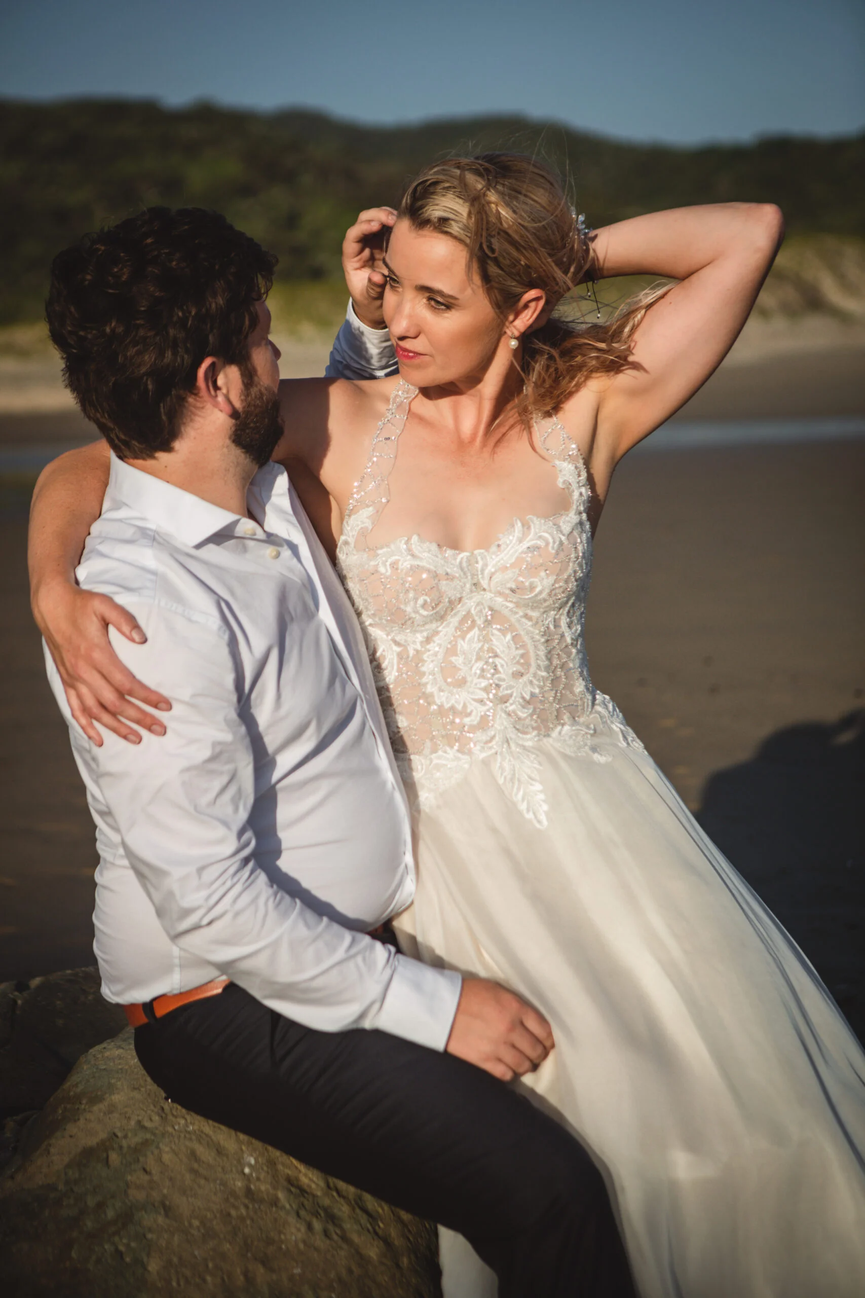 molteno couture beach wedding dress cape town bridal gown couple