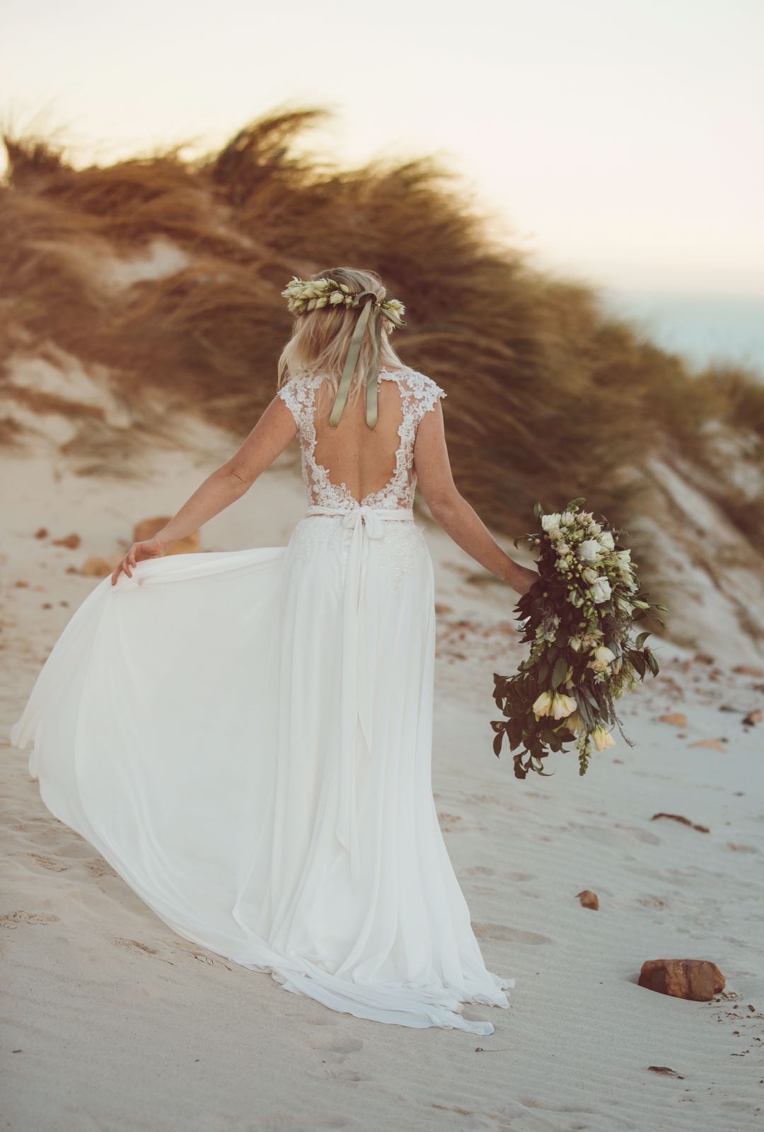 molteno couture beach wedding dress cape town bridal gown lace detail