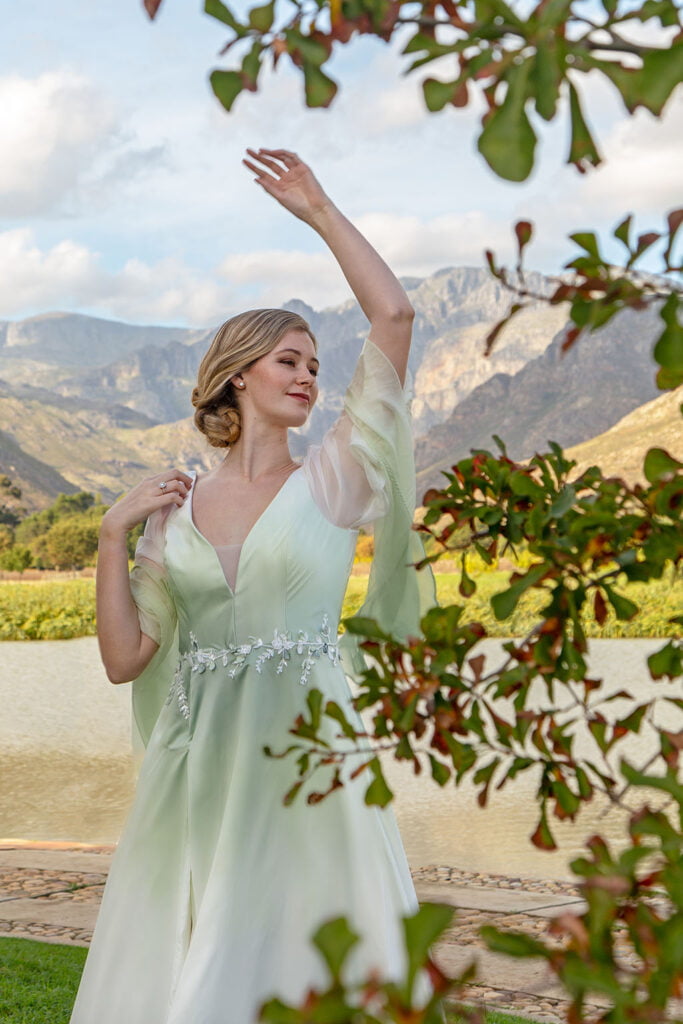 molteno couture green wedding dress cape town