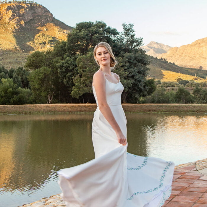 molteno couture painted wedding dress cape town