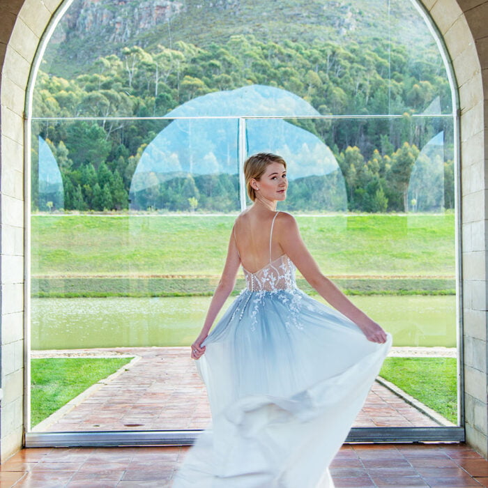molteno couture wedding dress designer cape town lace detail tulle ombre