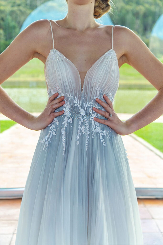 molteno couture wedding dress designer cape town lace detail tulle ombre