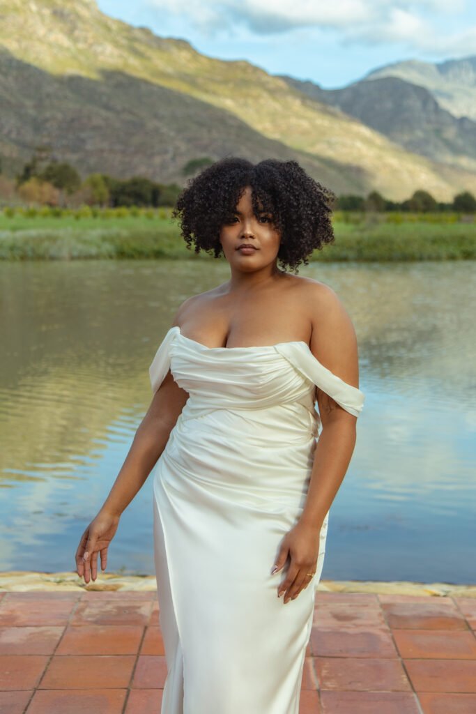 Plus size satin wedding dress | Molteno Couture