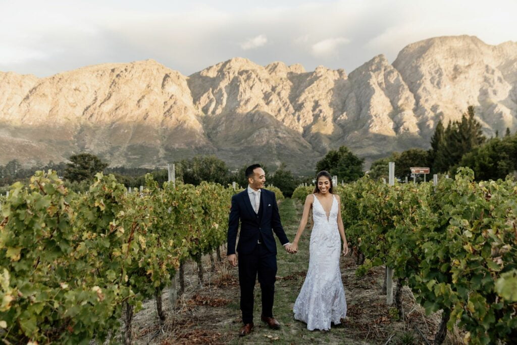lace wedding dress for wine farm wedding cape town